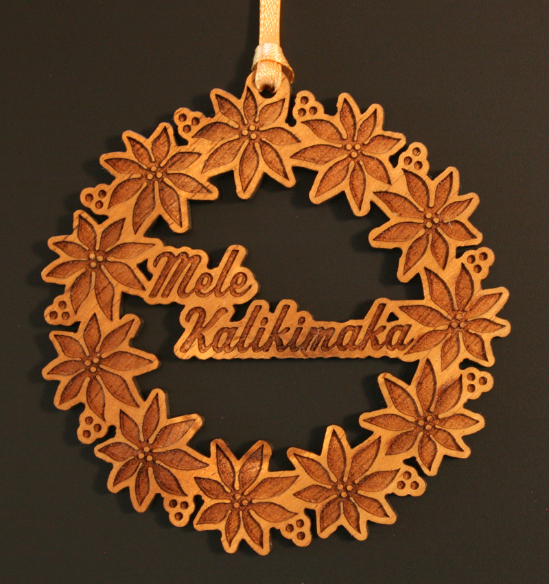 Hawaiian Koa Wood Christmas Ornaments - Image 23